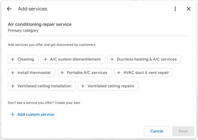 GBP - select services