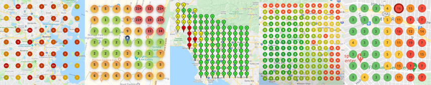 Geo grid ranking tools for tracking Map Pack rankings.