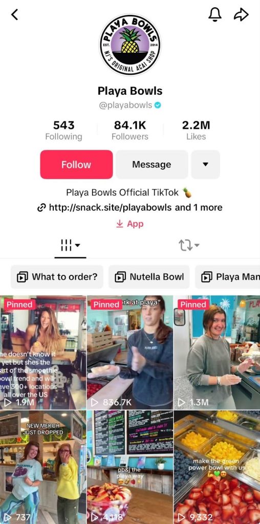 Example of an engaging multi-location TikTok feed