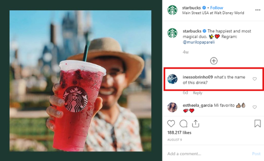 User created content from Starbucks