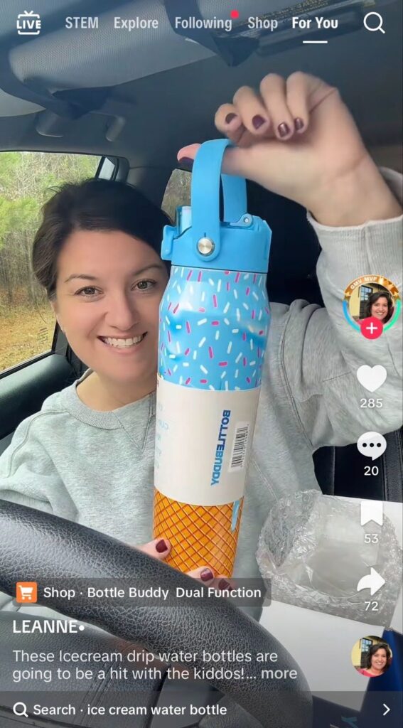 User-created content posted on TikTok