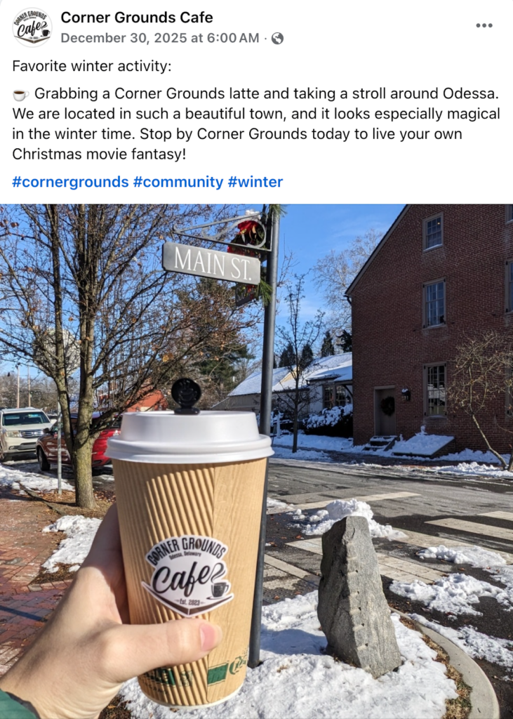 An example of a local community post