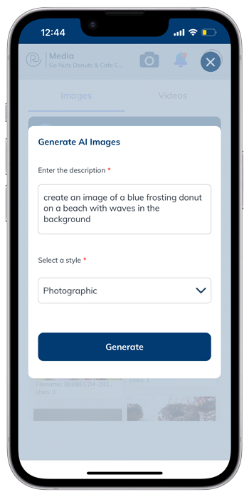 Rallio’s AI Image Generator on the Mobile App