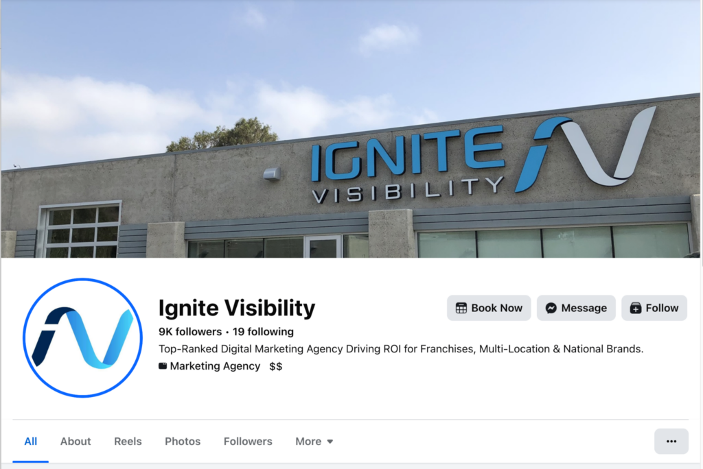 Example of a Facebook Business Page