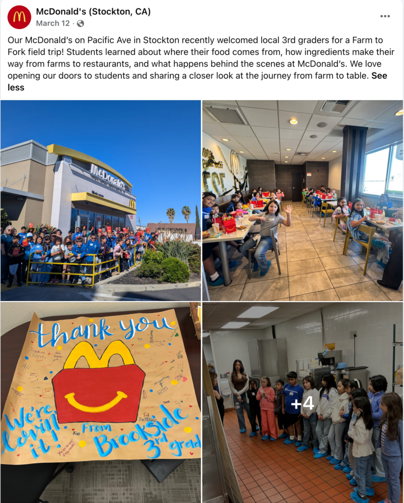 Example of a large brand personalizing Facebook content for a local audience