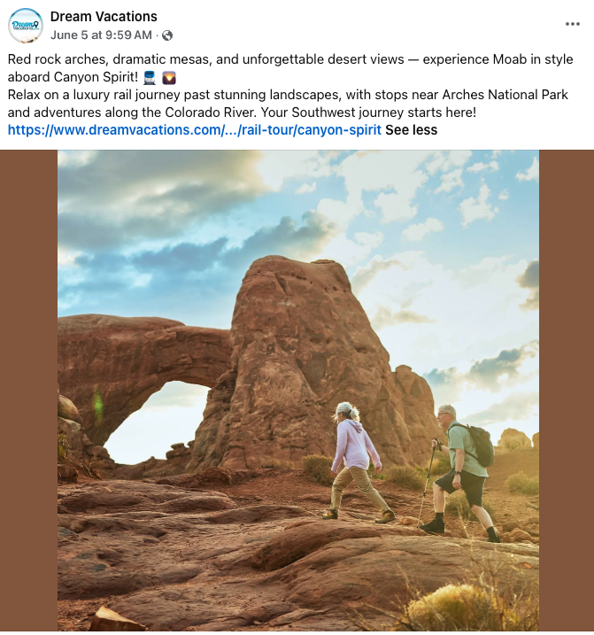 An example of social media content